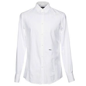 DSQUARED2 white dress shirt 100% cotton made in Italy Size 16 neck Used